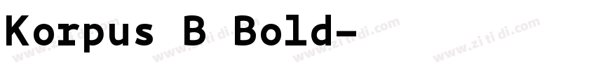 Korpus B Bold字体转换